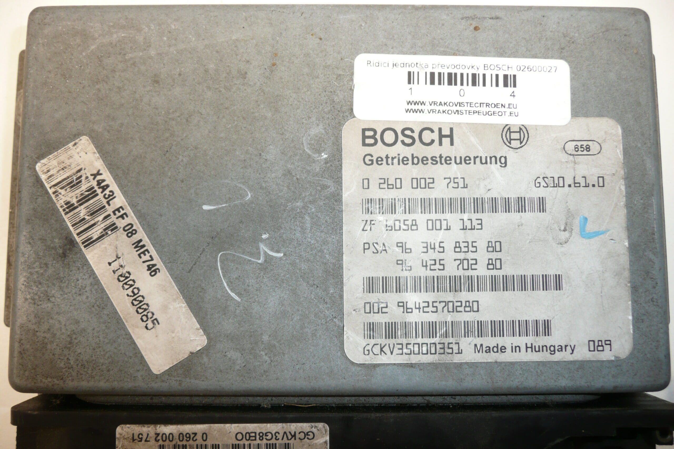 Unidad De Control (ECU) Bosch Citroën C5 3.0 V6 9642570280 0260002751 - Imagen 2