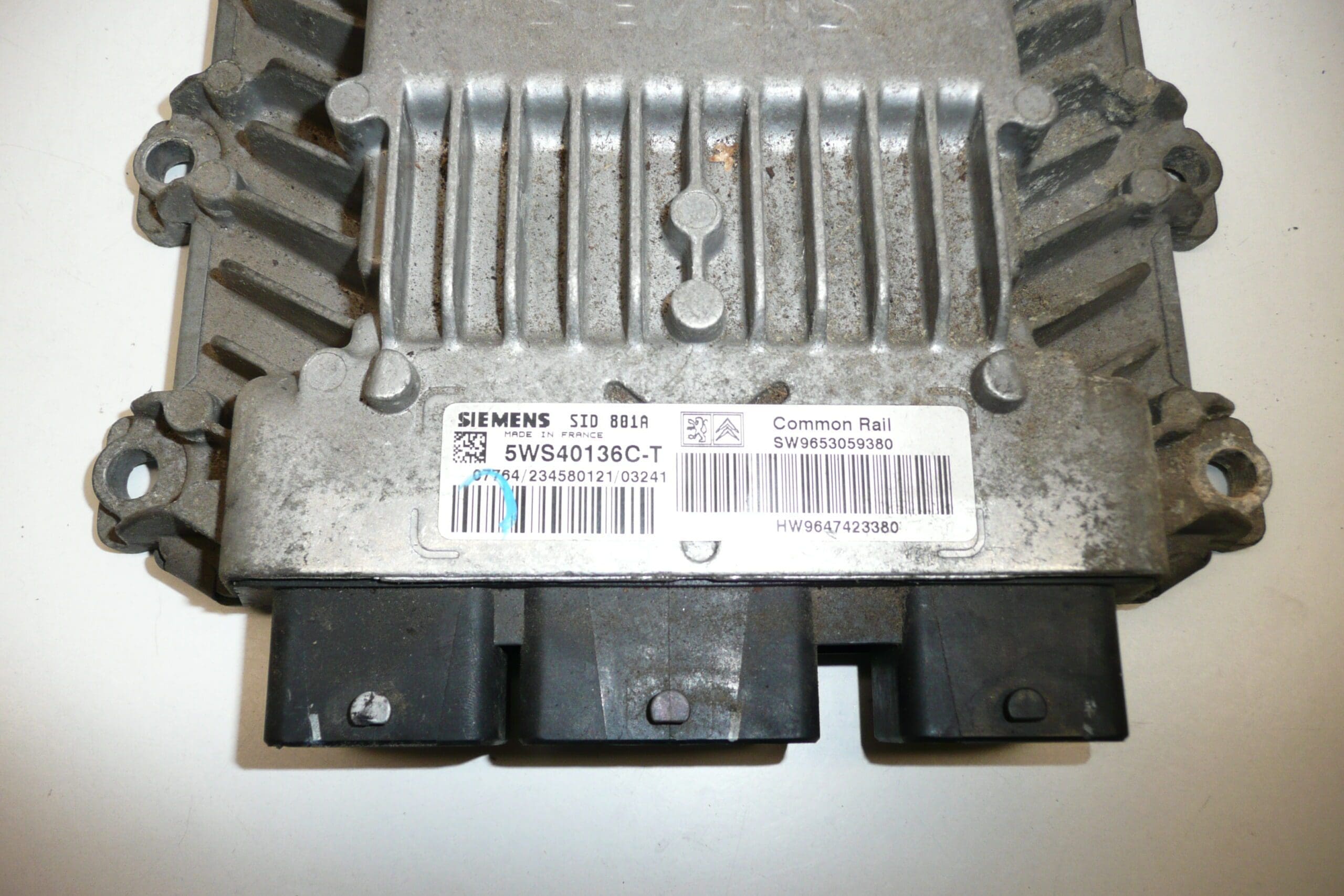 Unidad de control (ECU) Siemens SID801A para Citroën y Peugeot 5WS40136C-T 1938XT - Imagen 2