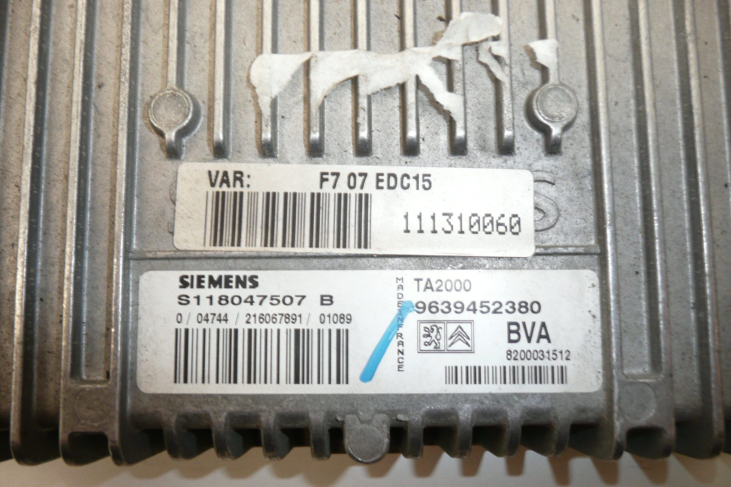 Unidad De Control (ECU) Siemens TA200 Para Citroën C5 2.0 HDI 9639452380 S118047507 B - Imagen 2