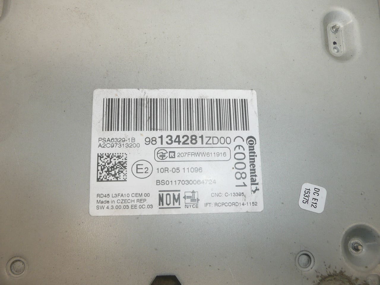 Radio original para Citroën C-Élysée y Peugeot 301 98134281ZD00 - Imagen 2