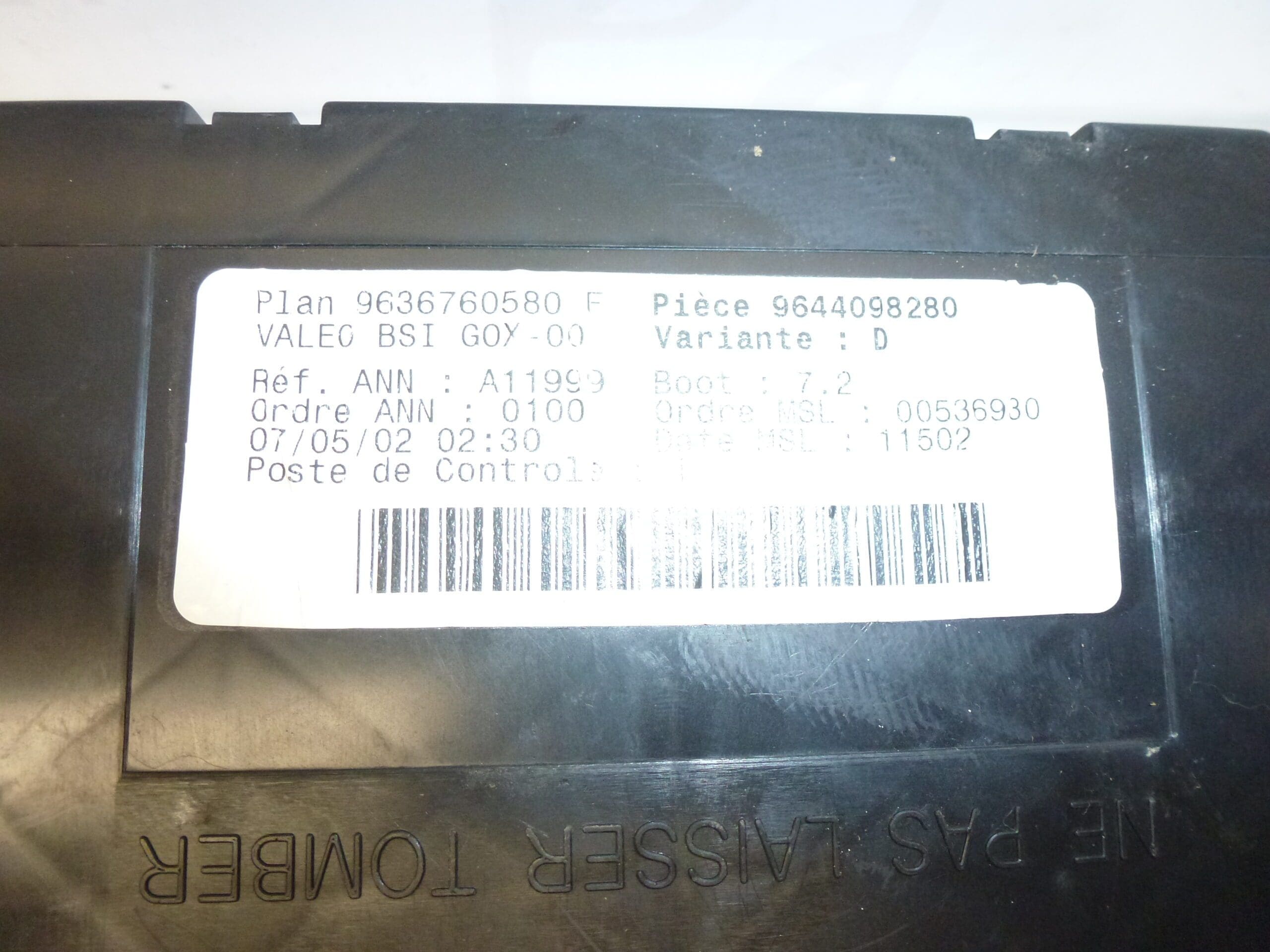 BSI G0X-00 Valeo Peugeot 307 9636760580 9644098280 - Imagen 2