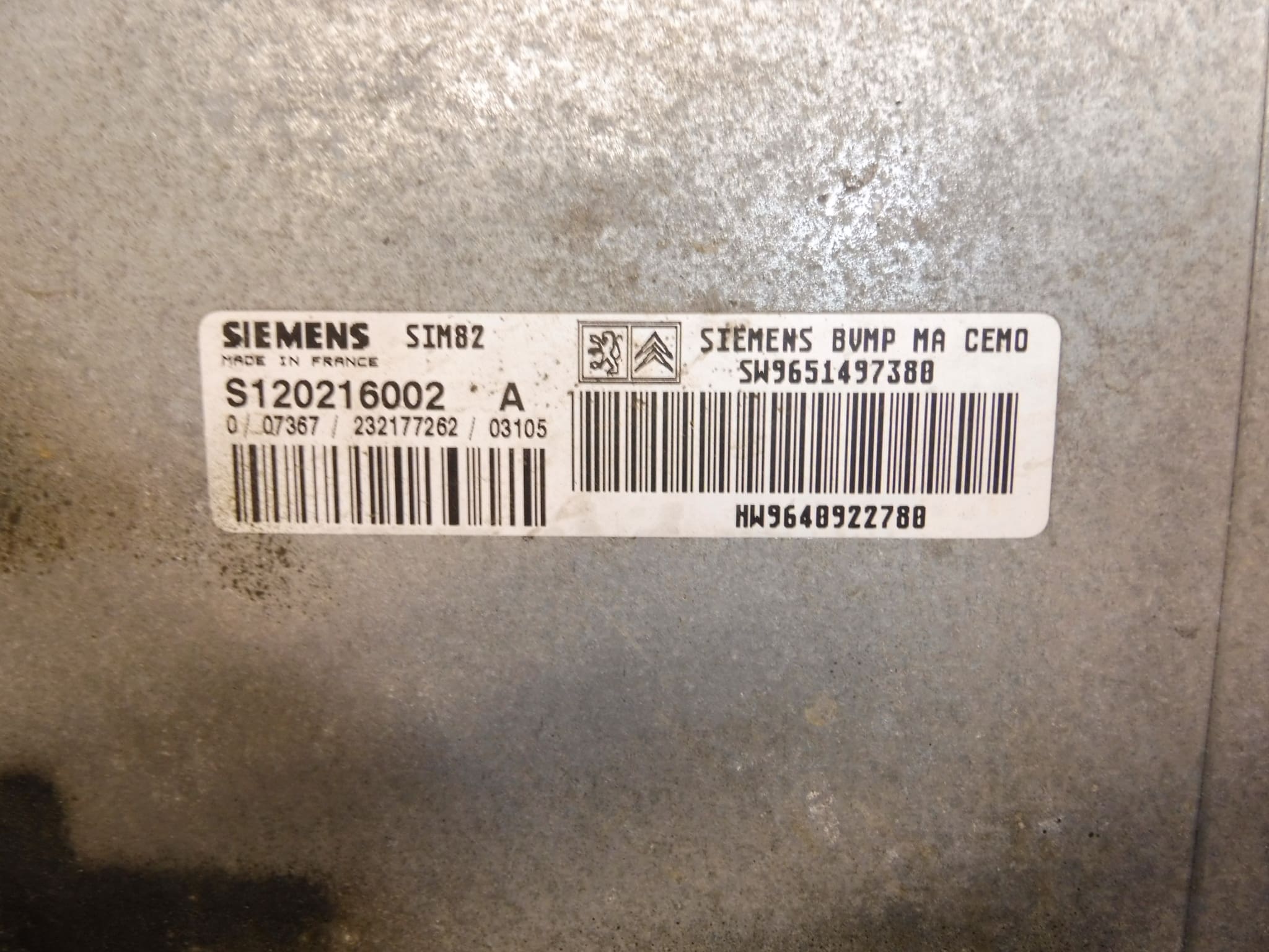 Unidad de control de la transmisión automática Sensodrive para Citroën y Peugeot 9640922780 S120216002 A 2529J9 - Imagen 2