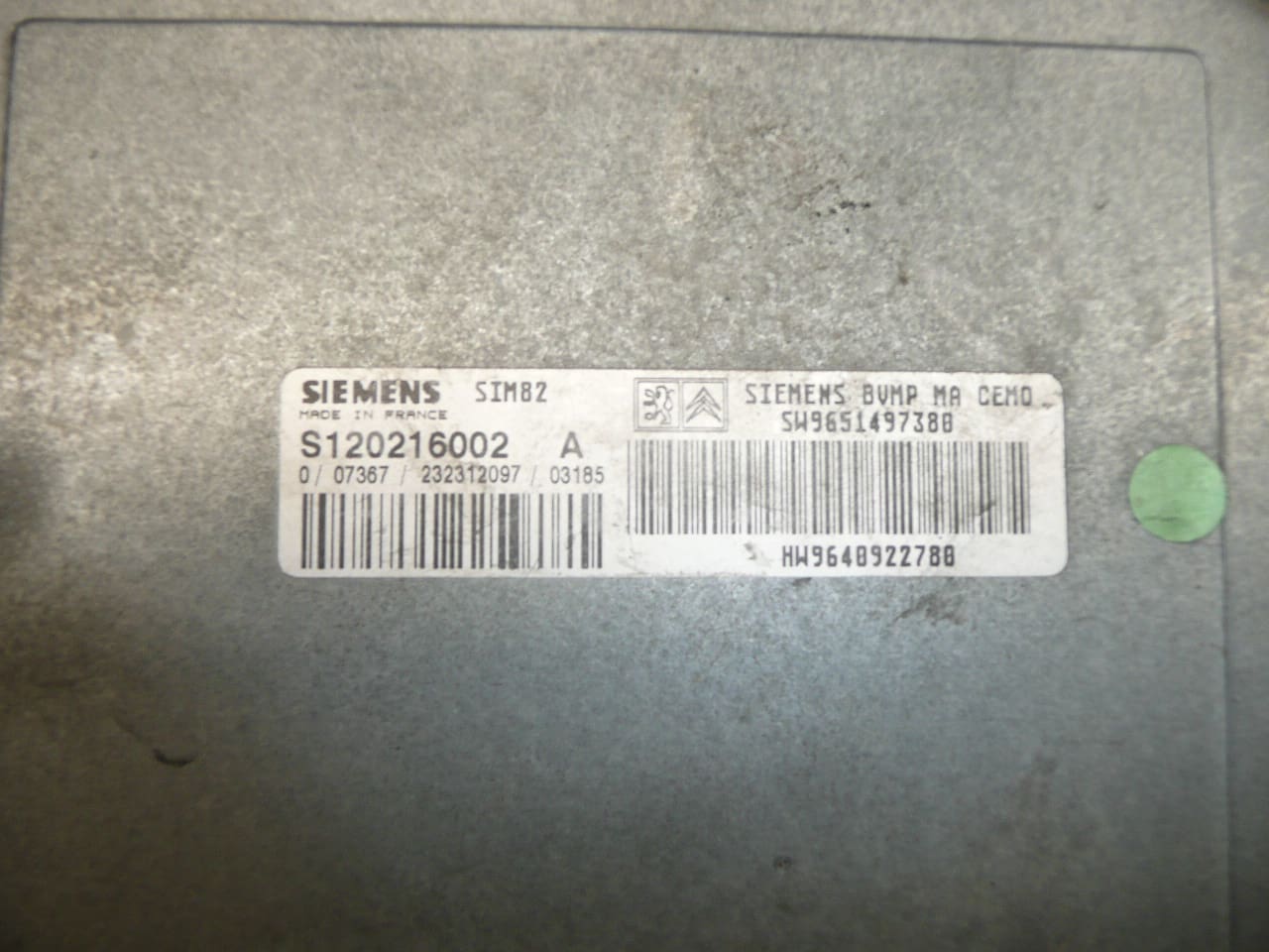 Unidad de control ECU Sensodrive para Citroën/Peugeot 9640922780 S120216002 C 2529J9 - Imagen 2