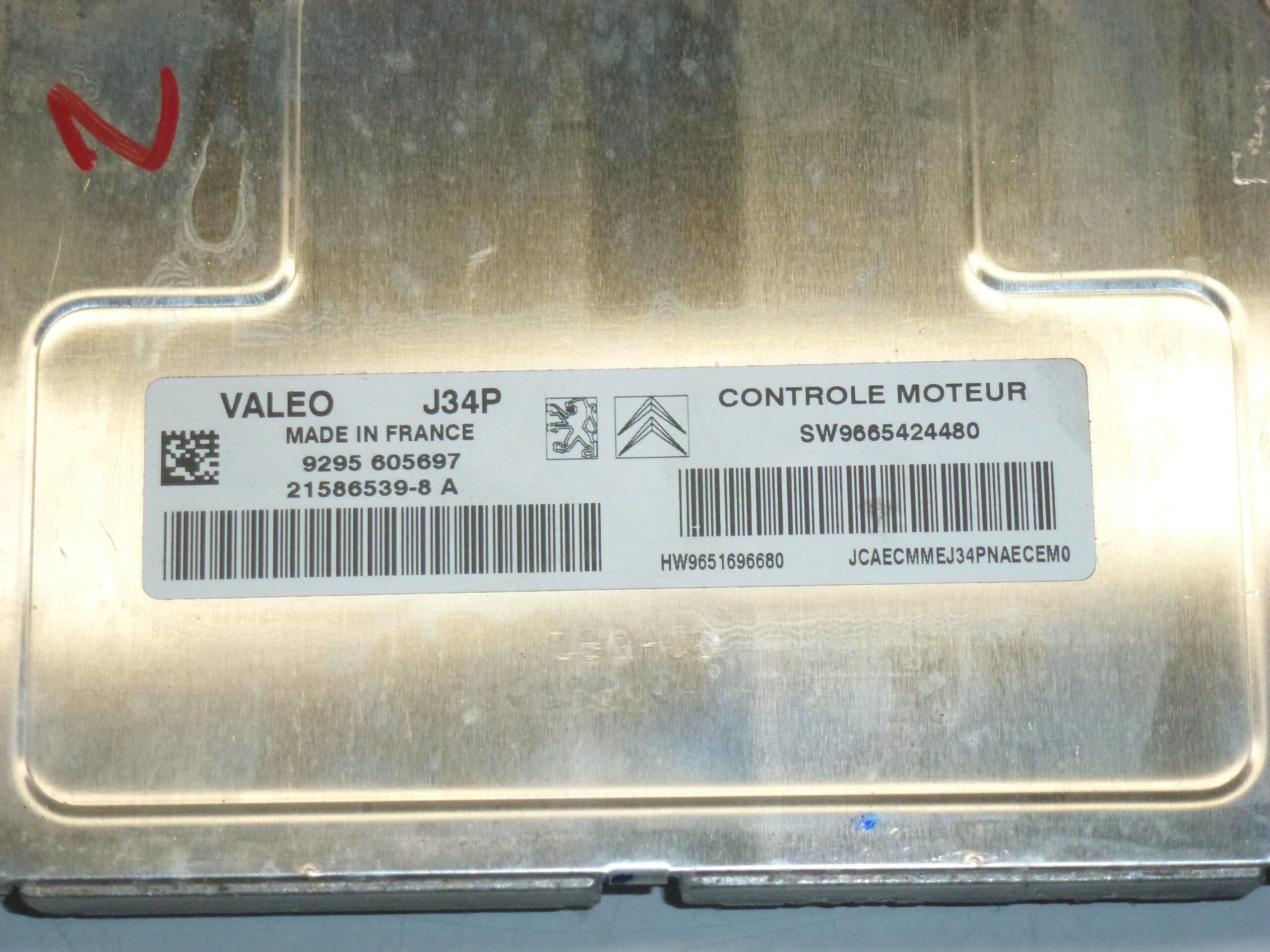 Unidad de control electrónico (ECU) Valeo J34P 9651696680 9665424480 - Imagen 2