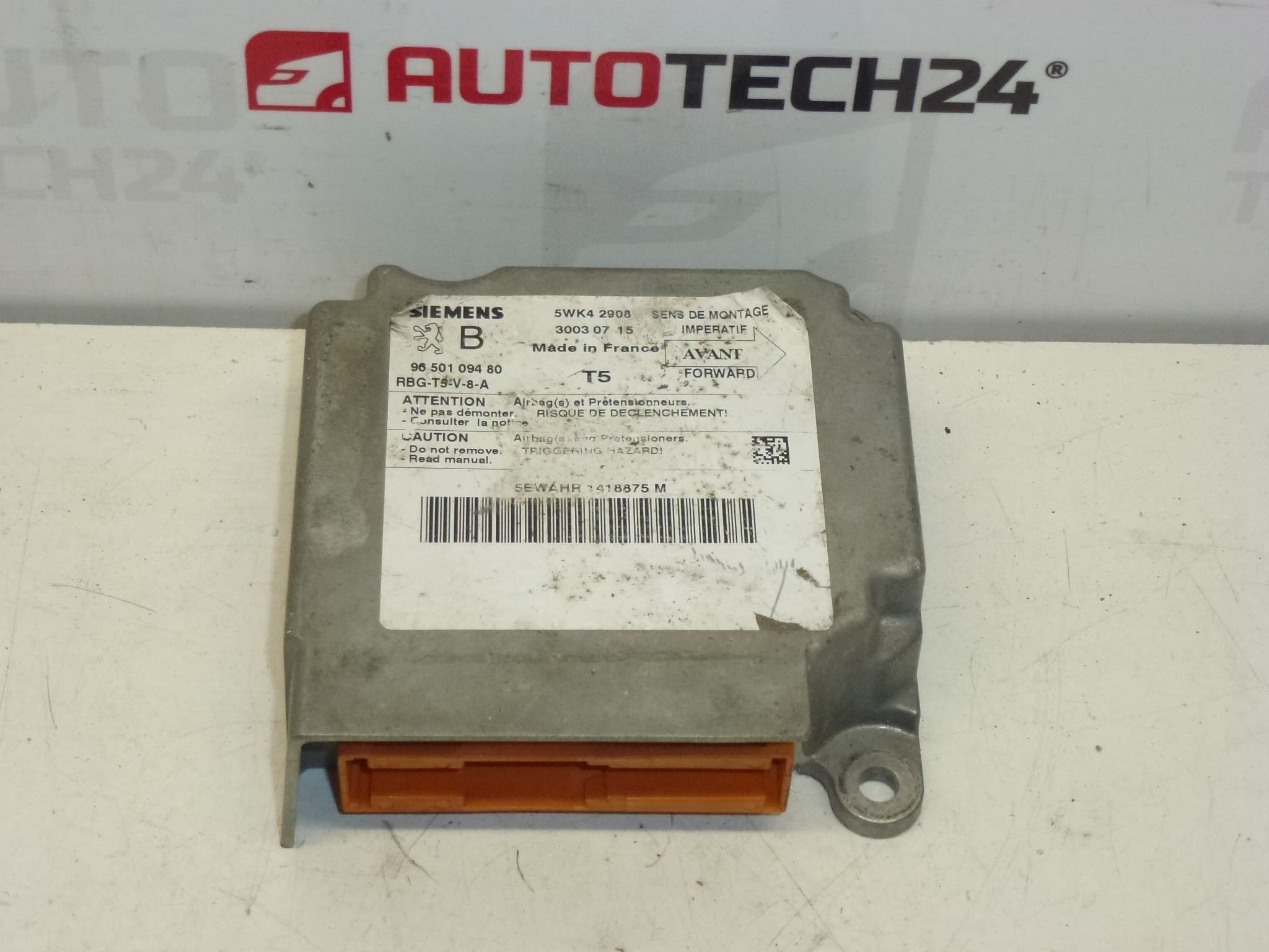 Unidad de airbag Siemens para Peugeot 307 9650109480 6545HE - Imagen 2