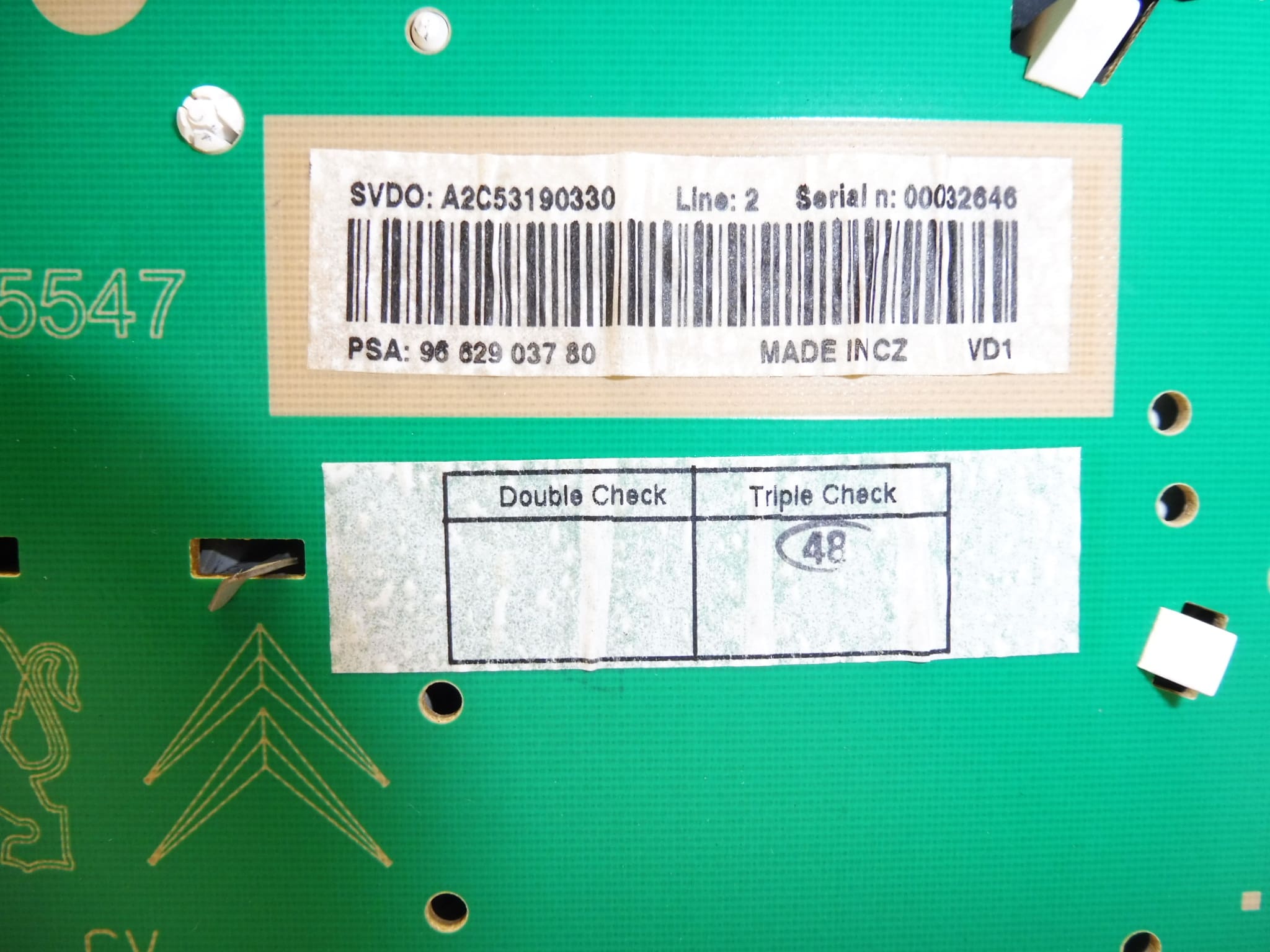 Cuadro de instrumentos Peugeot 207 kilometraje 145000 km 9662903780 6103EJ - Imagen 2