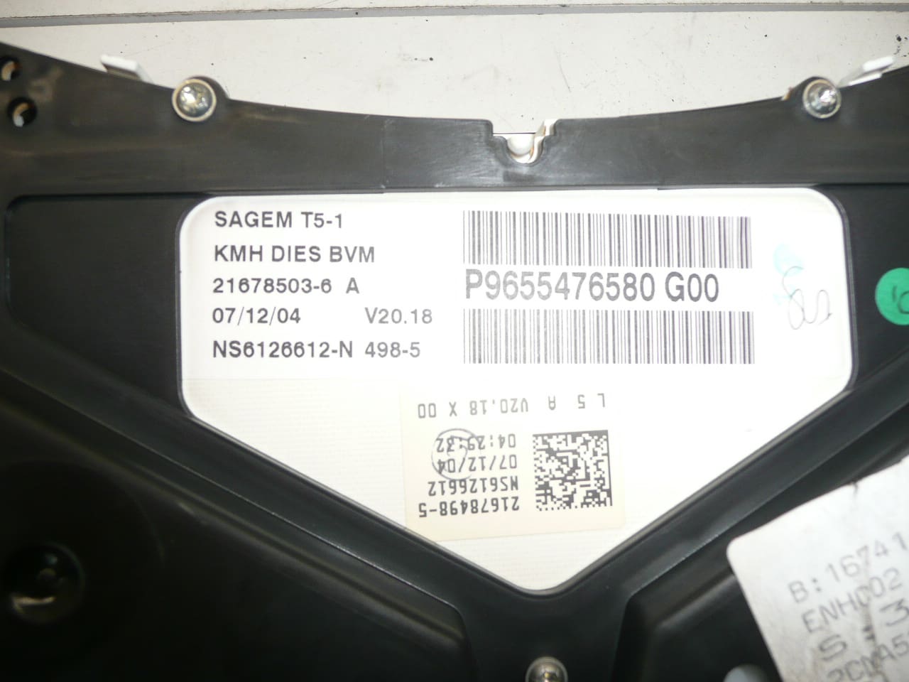 Cuadro de instrumentos Peugeot 307 198.000 km 9655476580 G00 - Imagen 2