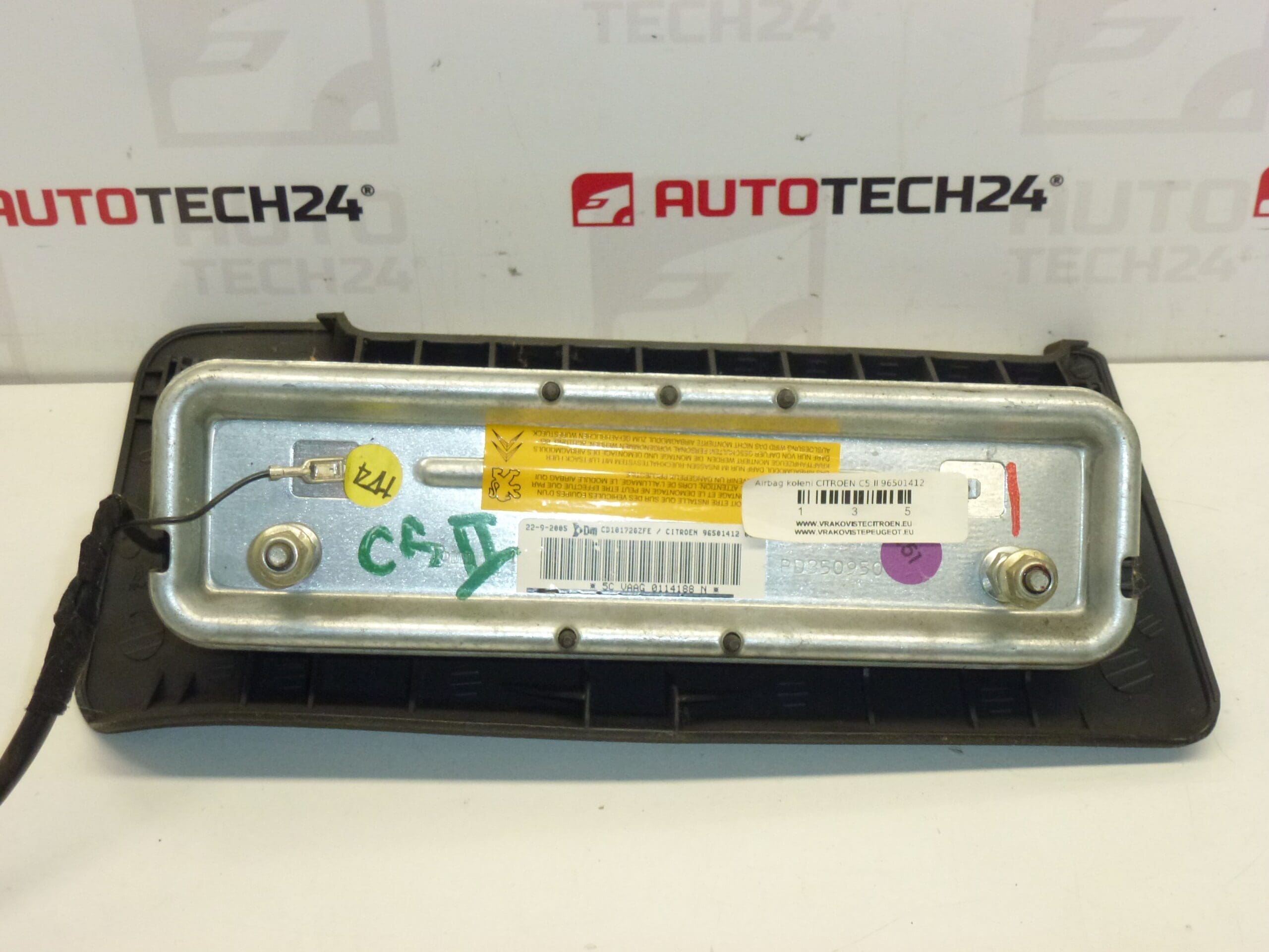 Airbag de rodilla gris oscuro Citroën C5 96501412 8216EP - Imagen 2