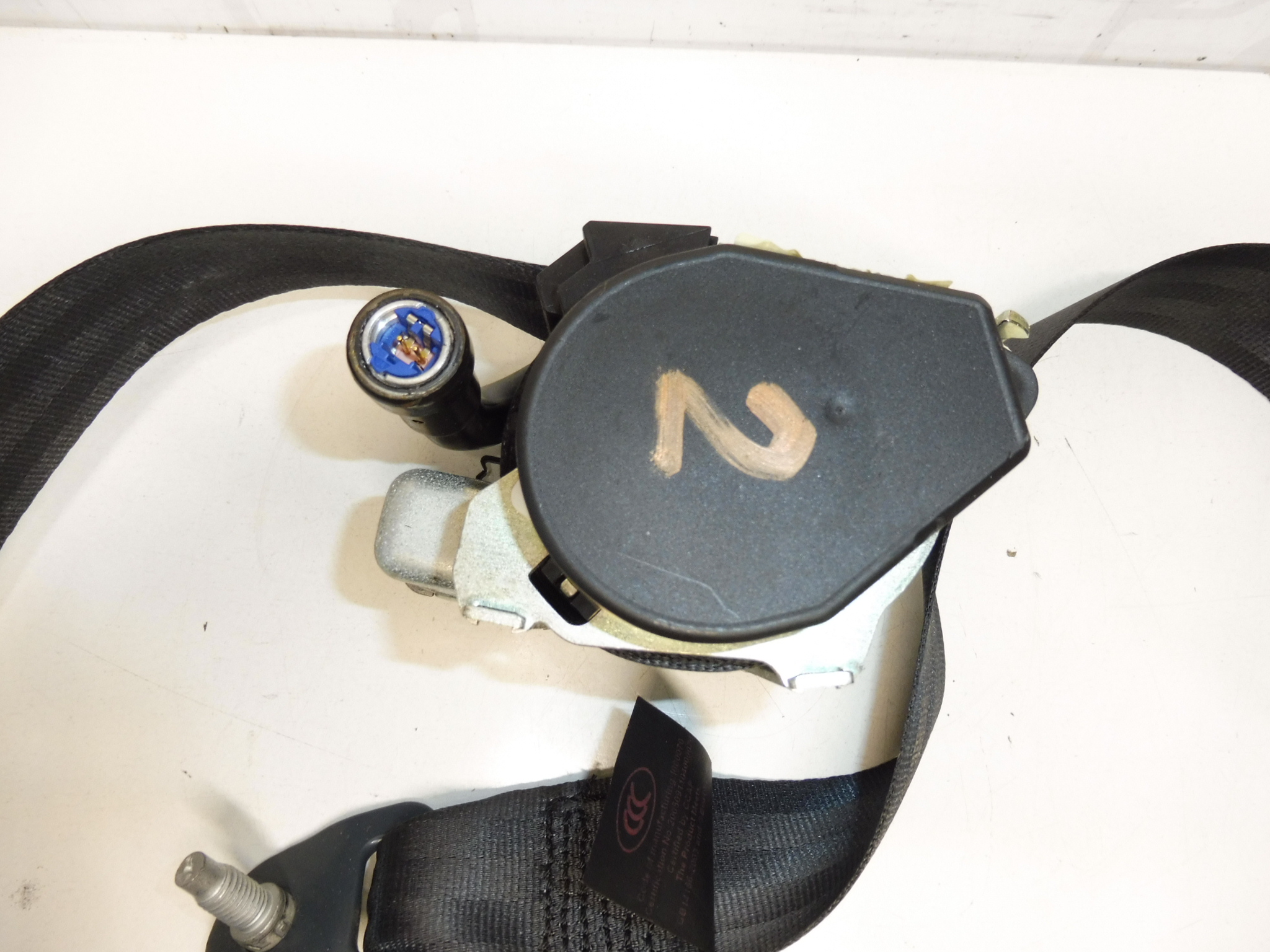 Cinturón de seguridad pyro-cinturón derecho Peugeot 207 96869044XX 8975JY