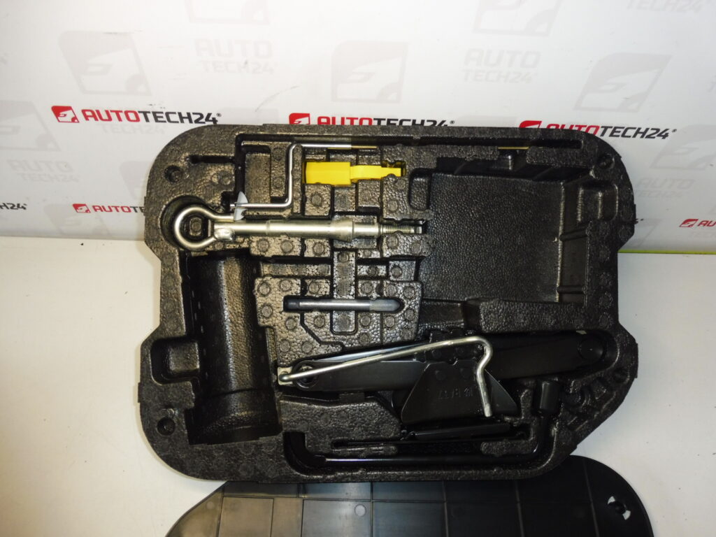 Kit de herramientas (gato y llave) para Citroën C4 Picasso, referencias: 6736A7, 674418, 672594, 671809, 671739